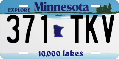 MN license plate 371TKV