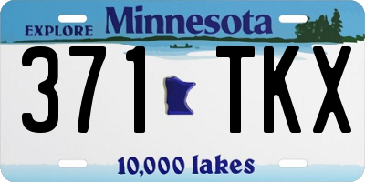 MN license plate 371TKX