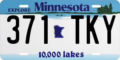 MN license plate 371TKY