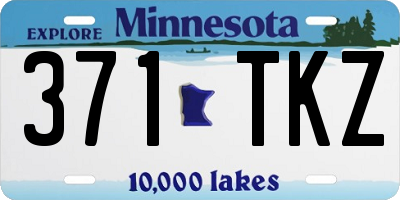 MN license plate 371TKZ