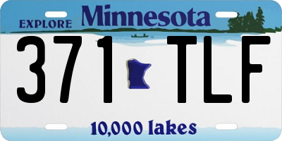 MN license plate 371TLF