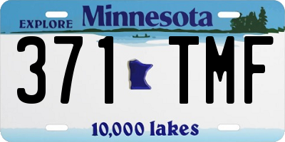 MN license plate 371TMF