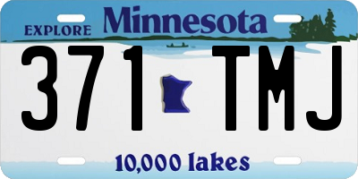 MN license plate 371TMJ