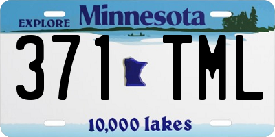 MN license plate 371TML