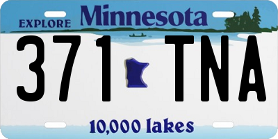 MN license plate 371TNA