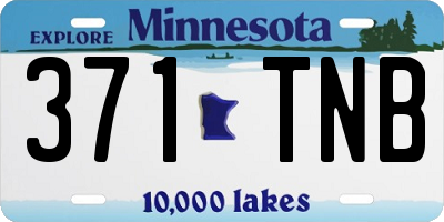 MN license plate 371TNB