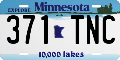 MN license plate 371TNC