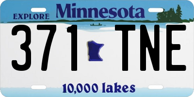 MN license plate 371TNE