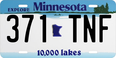 MN license plate 371TNF