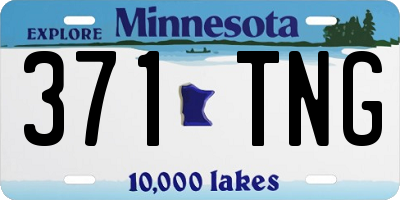 MN license plate 371TNG