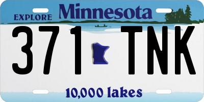 MN license plate 371TNK