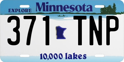 MN license plate 371TNP