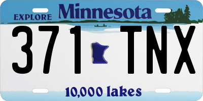MN license plate 371TNX