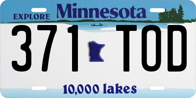MN license plate 371TOD