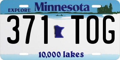 MN license plate 371TOG