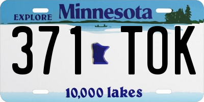MN license plate 371TOK