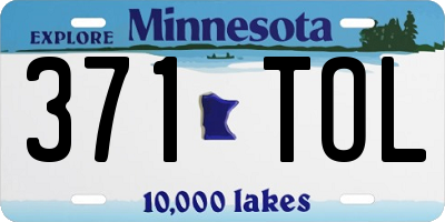 MN license plate 371TOL