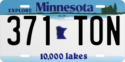 MN license plate 371TON