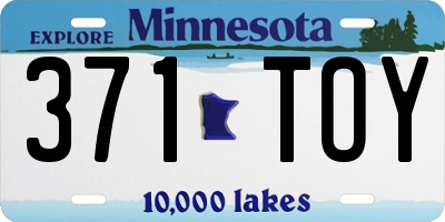 MN license plate 371TOY