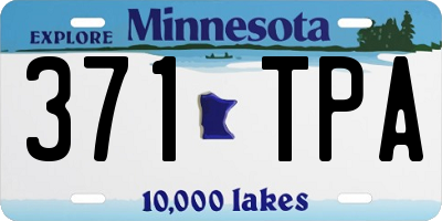 MN license plate 371TPA