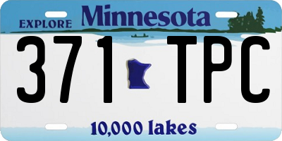 MN license plate 371TPC