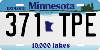 MN license plate 371TPE