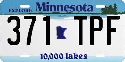 MN license plate 371TPF