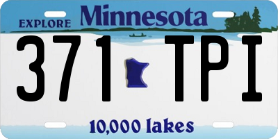 MN license plate 371TPI