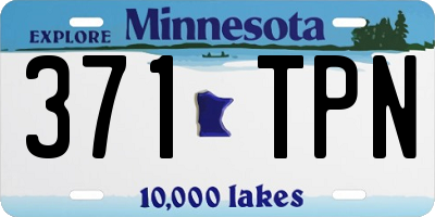 MN license plate 371TPN