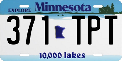 MN license plate 371TPT