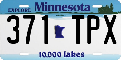 MN license plate 371TPX