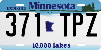 MN license plate 371TPZ