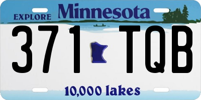 MN license plate 371TQB