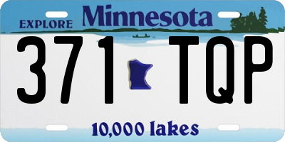 MN license plate 371TQP