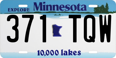 MN license plate 371TQW