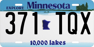 MN license plate 371TQX