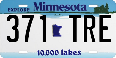 MN license plate 371TRE