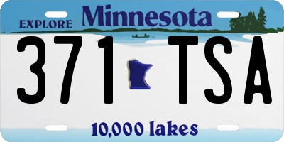MN license plate 371TSA