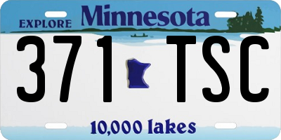 MN license plate 371TSC