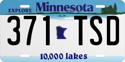 MN license plate 371TSD