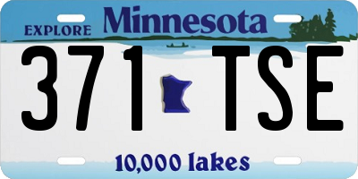 MN license plate 371TSE