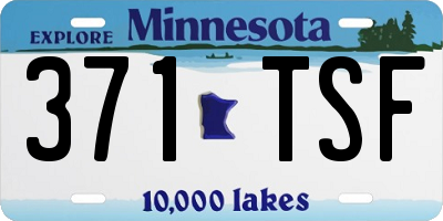 MN license plate 371TSF