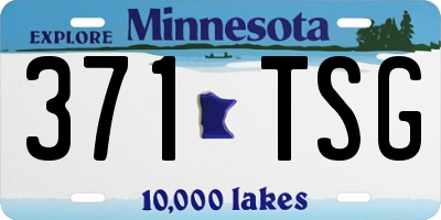 MN license plate 371TSG