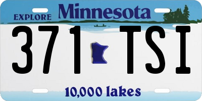 MN license plate 371TSI