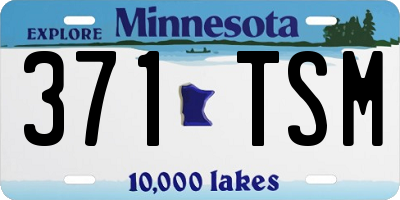 MN license plate 371TSM