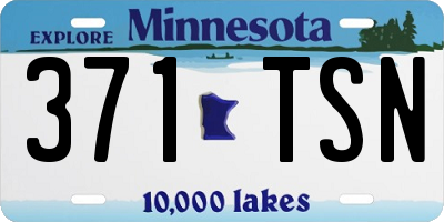 MN license plate 371TSN