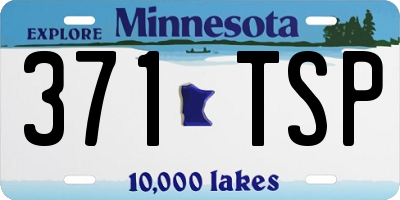 MN license plate 371TSP