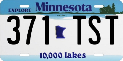 MN license plate 371TST