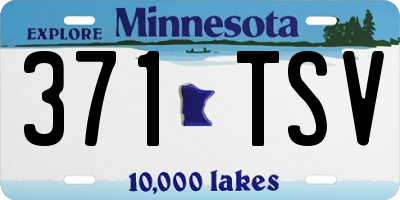 MN license plate 371TSV