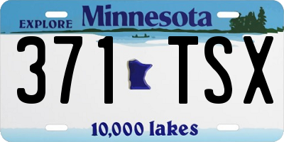 MN license plate 371TSX